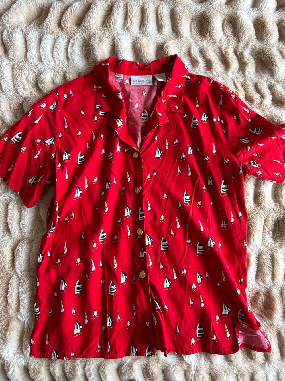 Vintage Liz Claiborne Nautical Top - Picture 4 of 13
